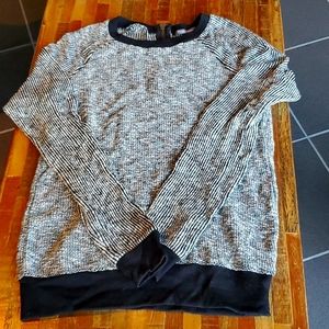 NWT Michael Stars Tweed Sweatshirt with Back Zipper. Size Small.